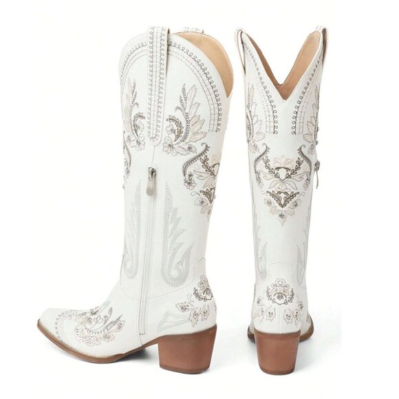 Shoes - Women's Wide Calf Knee High Cowgirl Boots Sz 6-10